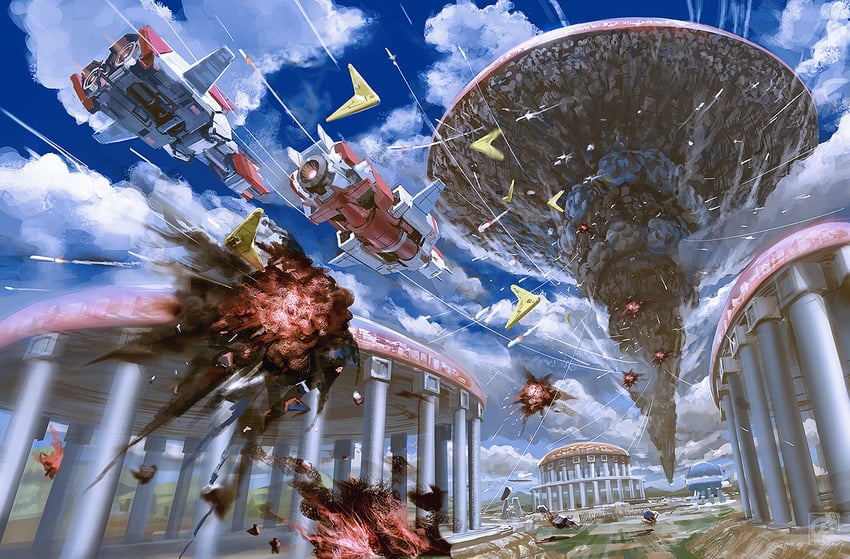 volguard ii (game)、volguard ii、zuigam bold 飞行器 飞机 战斗 蓝天 建筑物