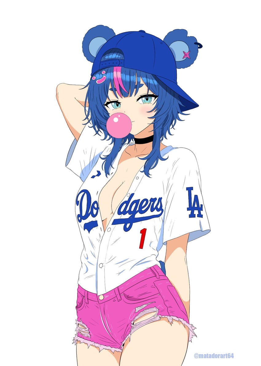 洛杉矶道奇队、major league baseball、Phase Connect 兽耳 手放在头后 反戴帽子 棒球帽 棒球球衣