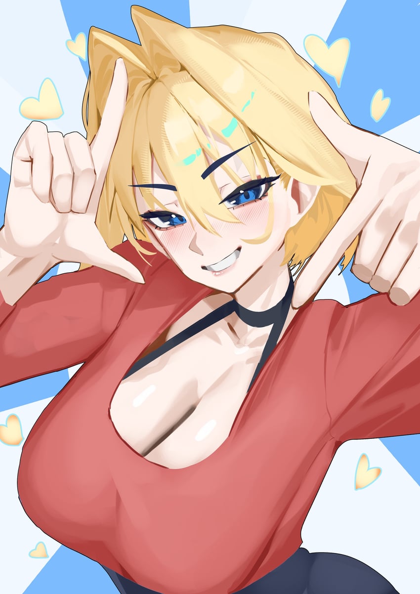 Hololive、Hololive英语、议会 (Kronii) 1名女孩 替换服装 异色发 金发 蓝眼