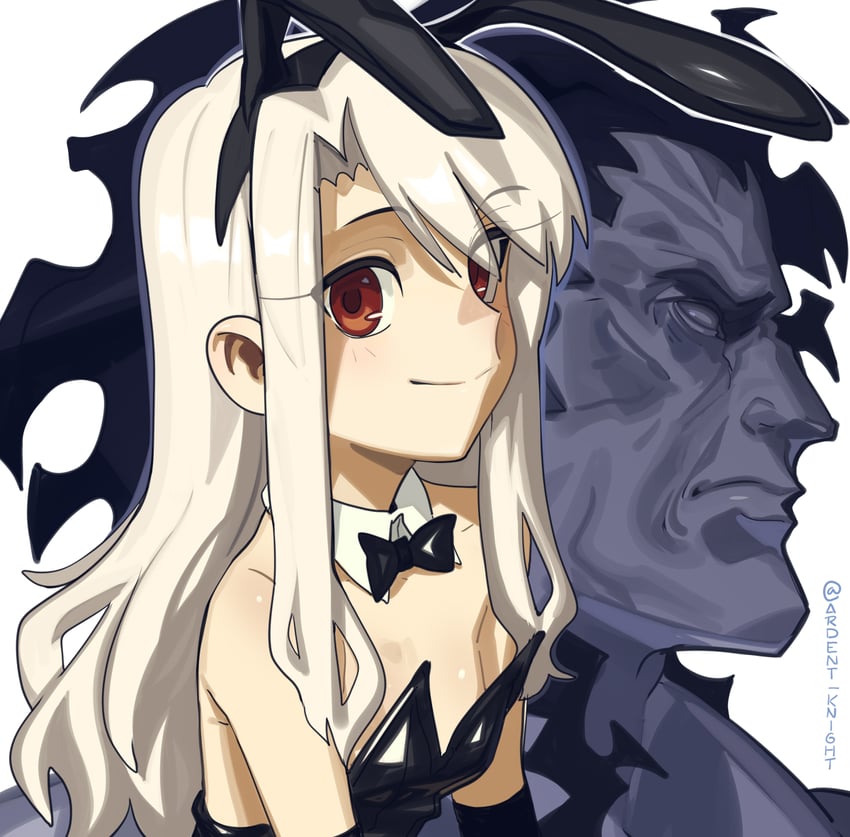 Fate/stay night、Fate系列、赫拉克勒斯 (Fate) 1名男孩 1名女孩 兽耳发箍 兽耳 黑色手套
