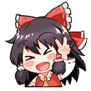 东方Project、东方阿尔卡迪亚记录、博丽灵梦 1名女孩 :D 闭眼挤眼 阿斯科特领巾 脸红