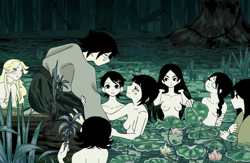 hylas and the nymphs、再见！绝望先生、风浦可符香 1名男孩 6个以上女孩 整理头发 单眼绷带 包扎的手臂