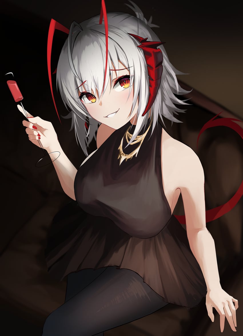 明日方舟、W (明日方舟) 1名女孩 呆毛 替换服装 呆毛 触角