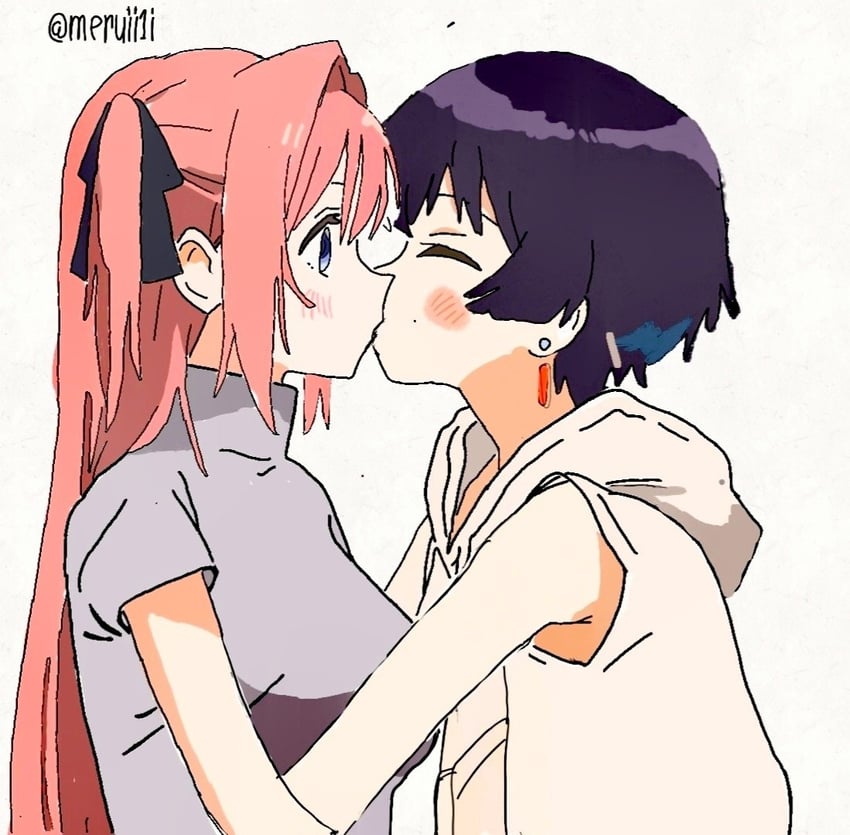 神稻牡丹：醉态如百合之花、张君兰、上伊那牡丹 2名女孩 黑色丝带 蓝眼 脸红 闭眼