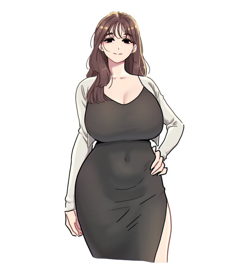原创 1名女孩 乳房 棕发 开襟衫 遮盖肚脐