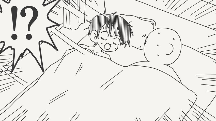 原创 !? 1名男孩 1名女孩 惊讶 事后