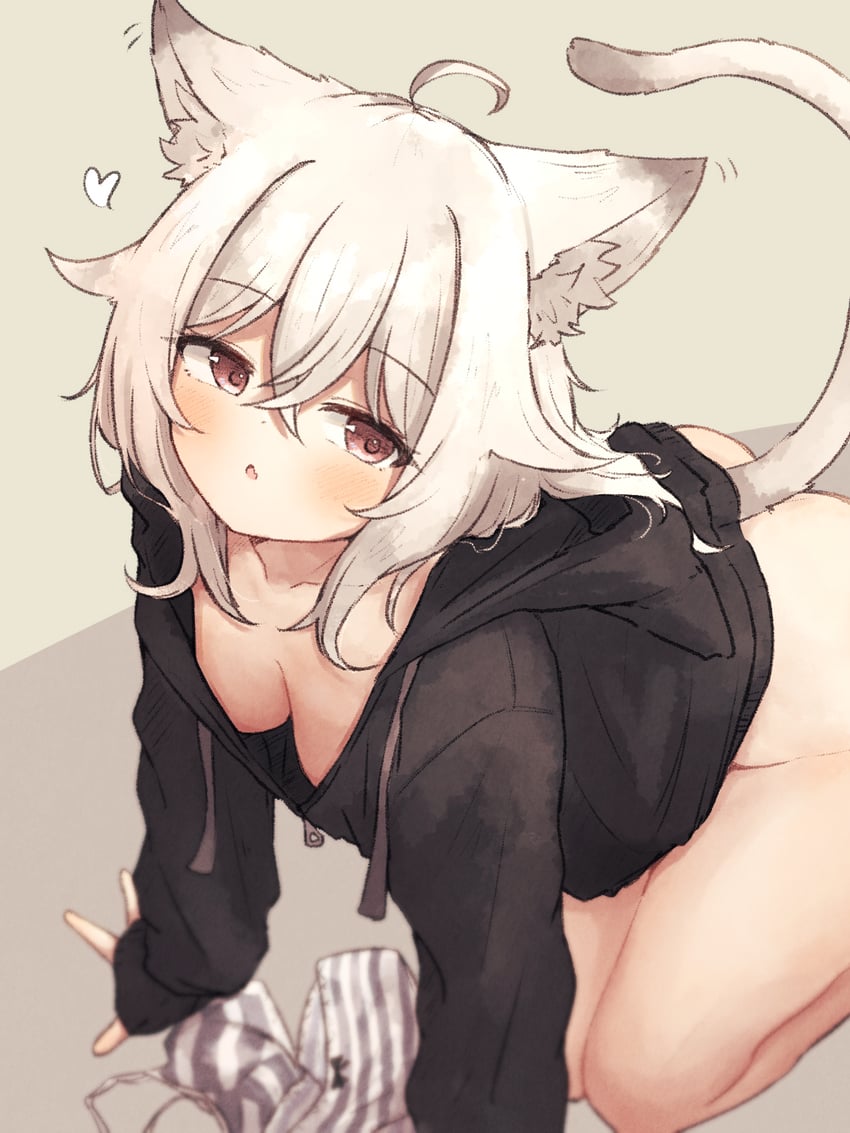 原创、琴乃 (Meguru 1225) 1名女孩 呆毛 四肢着地 兽耳毛 兽耳