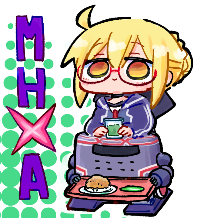 Fate/Grand Order、Fate系列、阿尔托莉雅·潘德拉贡 (Fate) 1名女孩 呆毛 金发 蓝色夹克 脸红