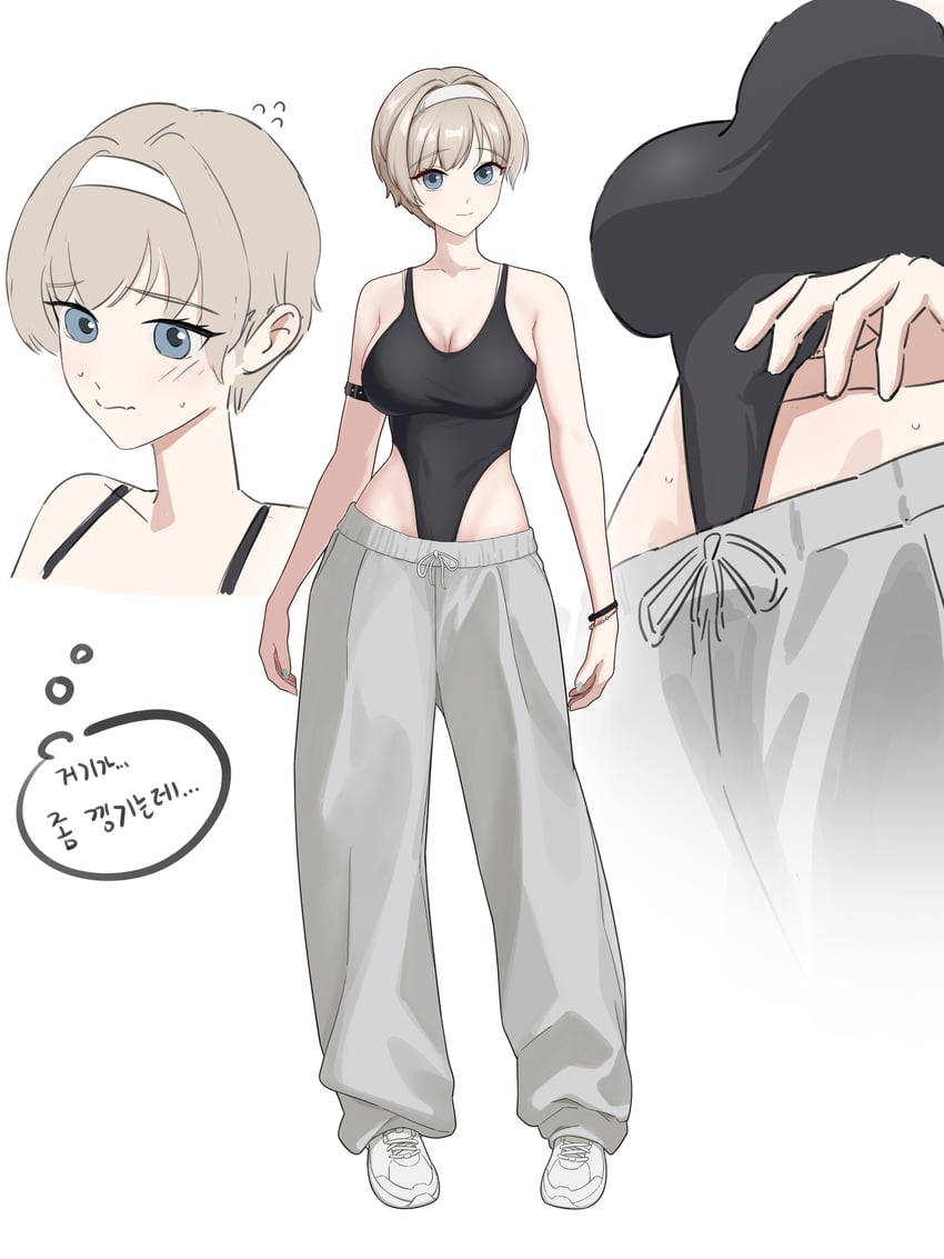 胜利女神：妮姬、普莉卡 (妮姬) 1名女孩 蓝眼 手链 乳房 乳沟