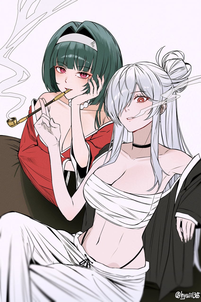 胜利女神：妮姬、绝区零、瑶 2名女孩 替换服装 黑色项圈 乳房 项圈