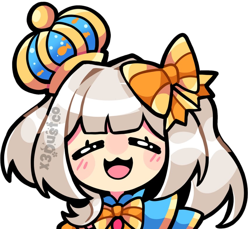 Phase Connect、MariMari (Vtuber) 1名女孩 金发 蓝色皇冠 蝴蝶结 蝶形领结