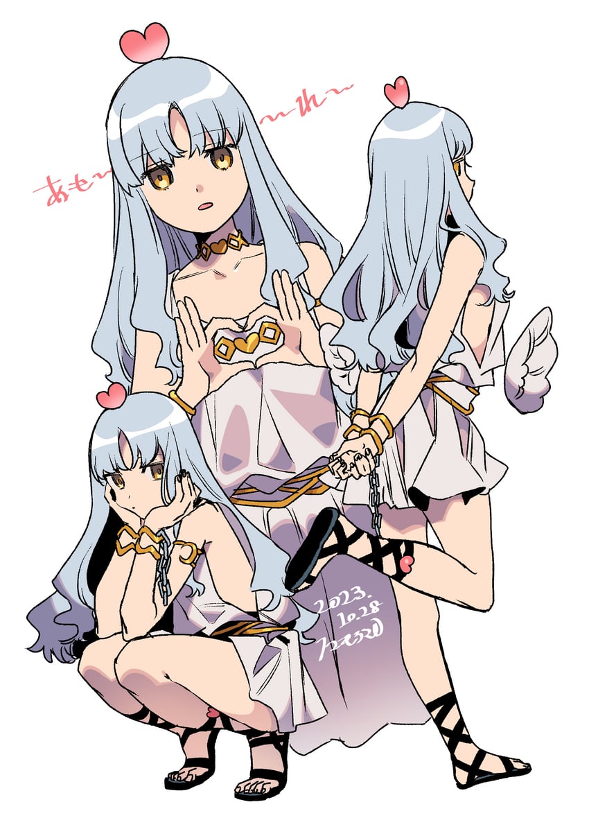 Fate/Grand Order、Fate系列、卡莲·奥尔黛西亚 1名女孩 臂环 双手背在身后 裸腿 露肩