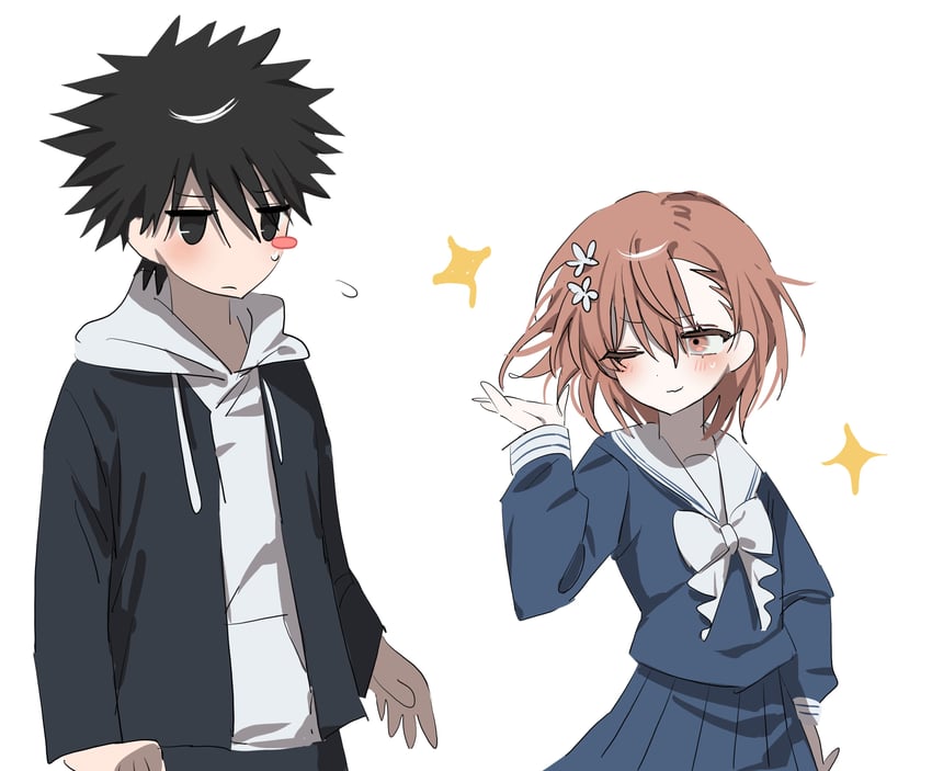 某科学的超电磁炮、魔法禁书目录、上条当麻 1名男孩 1名女孩 ;) 某高中校服 替换制服