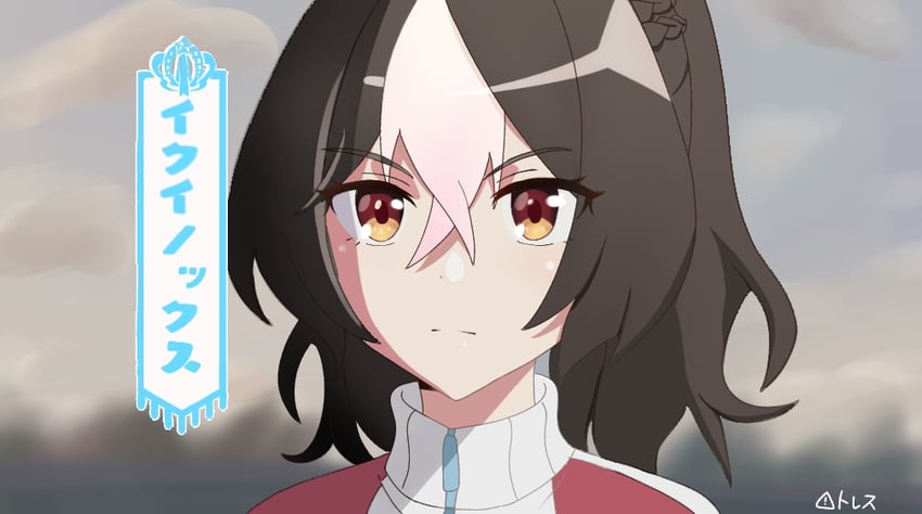 原创、赛马娘、春秋分 (赛马) 1名女孩 兽耳 模糊 模糊背景 脸红