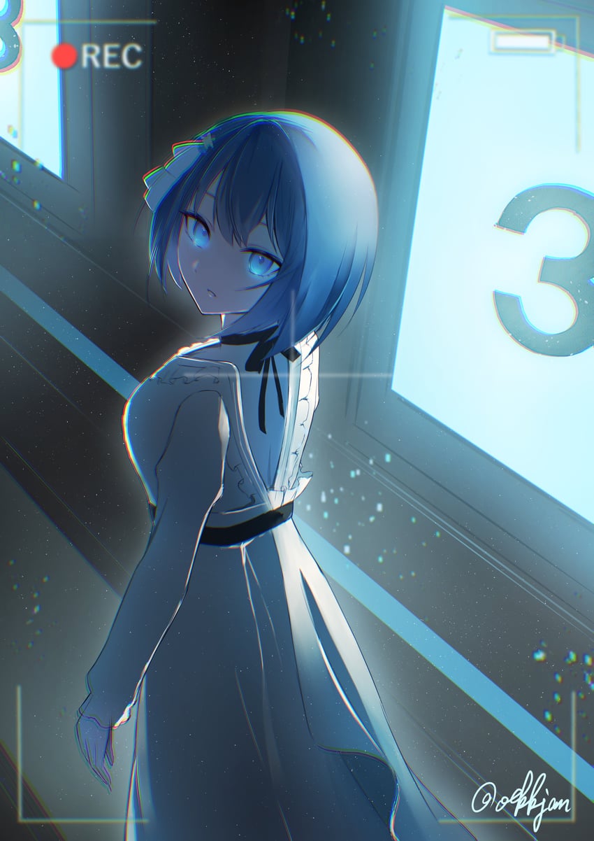 我只看得见你 (Vocaloid)、世界计划、花里实乃理 1名女孩 替换服装 作者名 露背裙 露背装