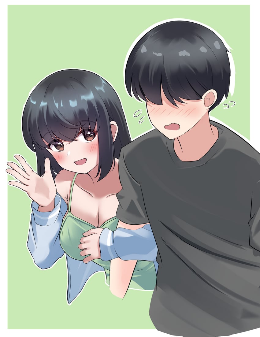 原创、铃夏一叶 1名男孩 1名女孩 :D 露肩 黑发