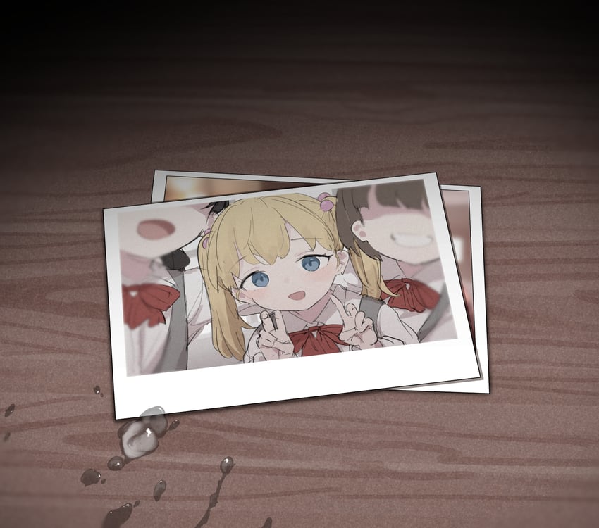 原创 3人女子 黑发 金发 蓝眼 蝴蝶结