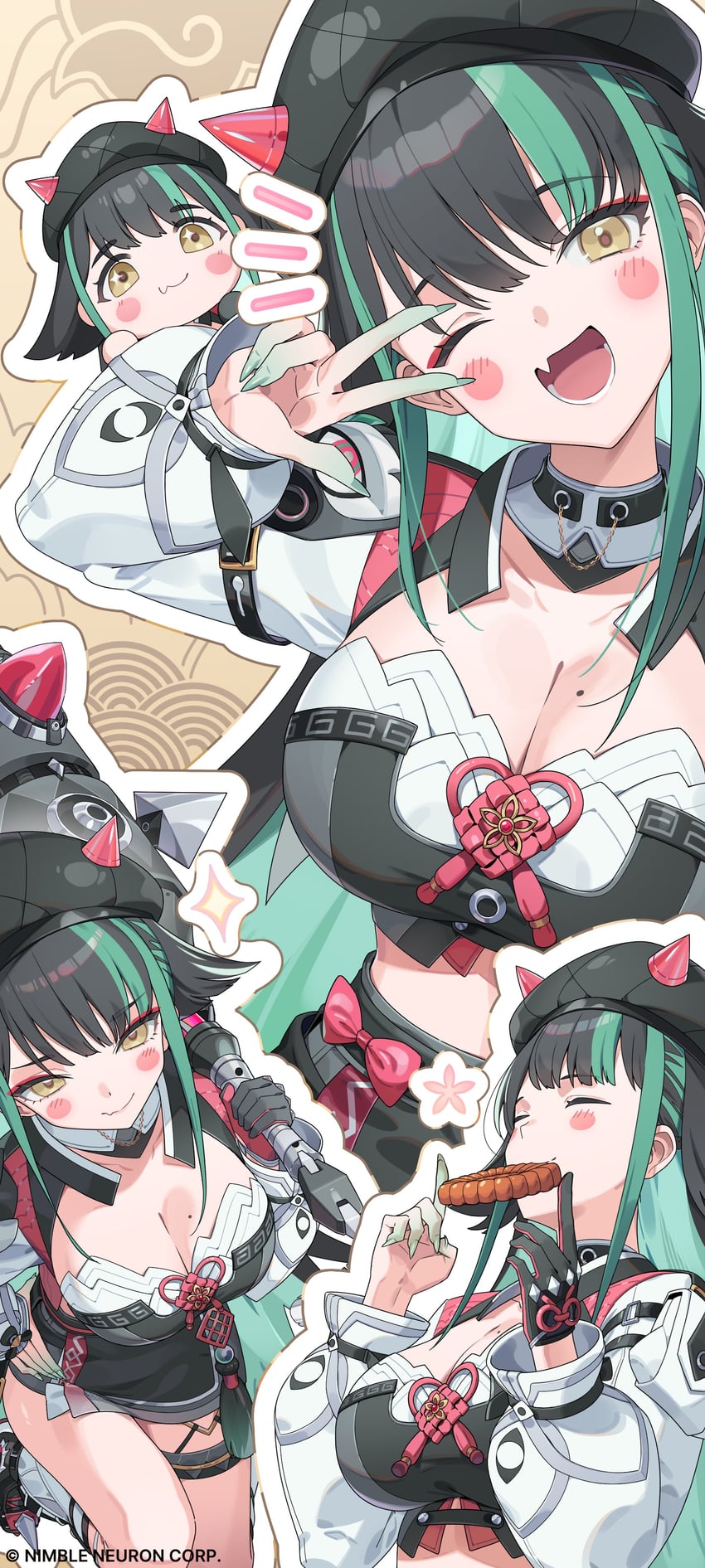 黑色幸存者、永恒轮回、bihyung (black survival) 1名女孩 :D 微笑 黑色连衣裙 黑发