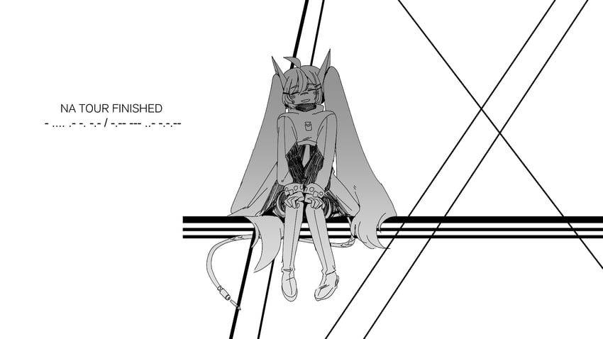 connect:commune (vocaloid)、初音未来博览会、VOCALOID 1名女孩 呆毛 脸红 靴子 电缆