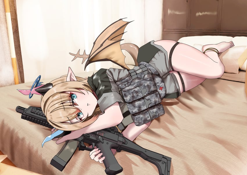 原创 1名女孩 赤脚 金发 CZ 蝎式 EVO 3 龙娘