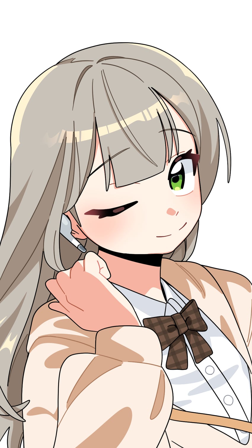 异世界偶像、WAKTAverse、Viichan 1名女孩 ;) 脸红 蝴蝶结 蝶形领结