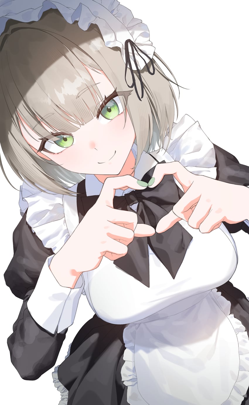 异世界偶像、WAKTAverse、Viichan 1名女孩 围裙 黑色蝴蝶结 黑色蝶形领结 黑色连衣裙