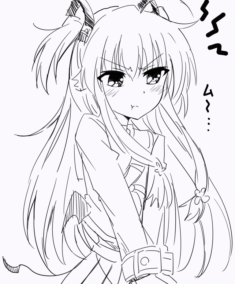 Angel Beats!、由依 (Angel Beats!) 1名女孩 :t 呆毛 生气 脸红