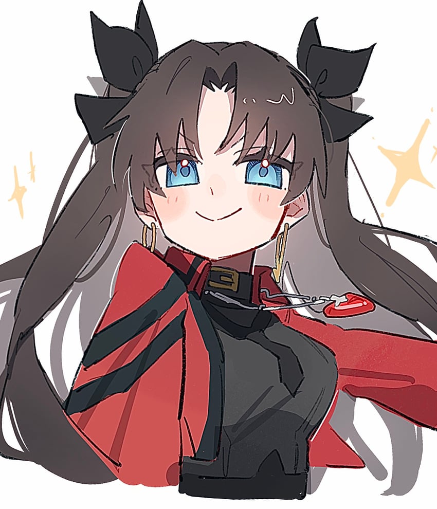 Fate/stay night、Fate系列、崩坏：星穹铁道 1名女孩 黑色领带 黑色丝带 黑衬衫 蓝眼