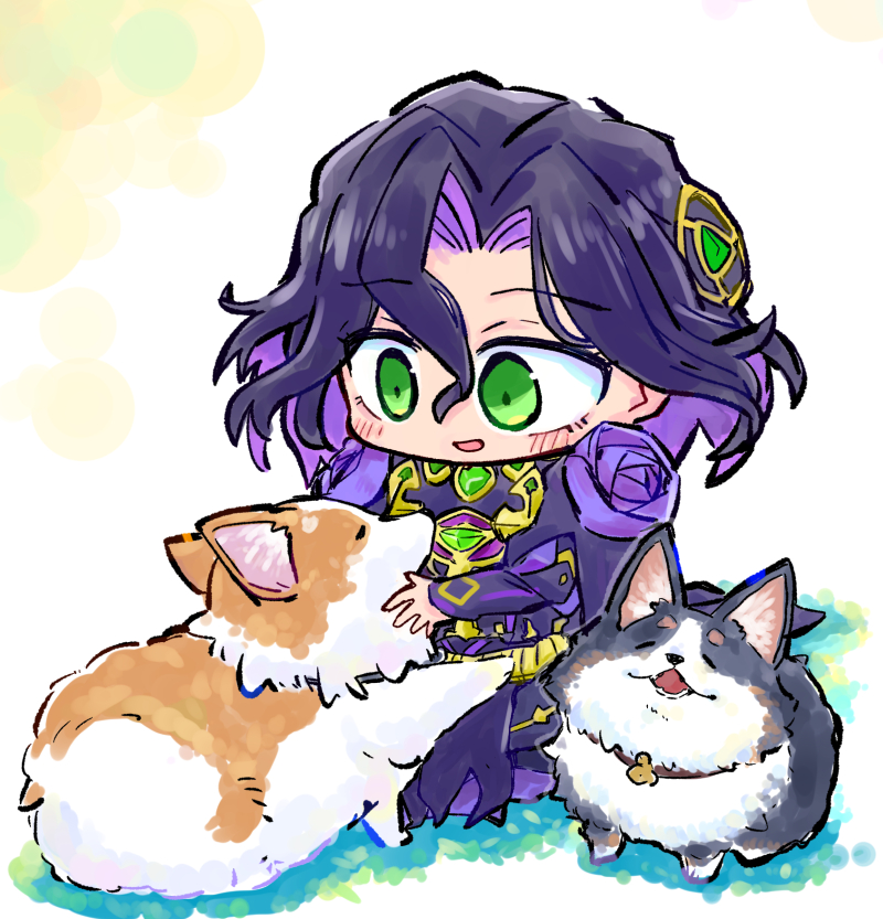 Fate/Grand Order、Fate系列、约翰·拉克兰 (Fate) 1名男孩 :D 动物 黑发 黑色长袍