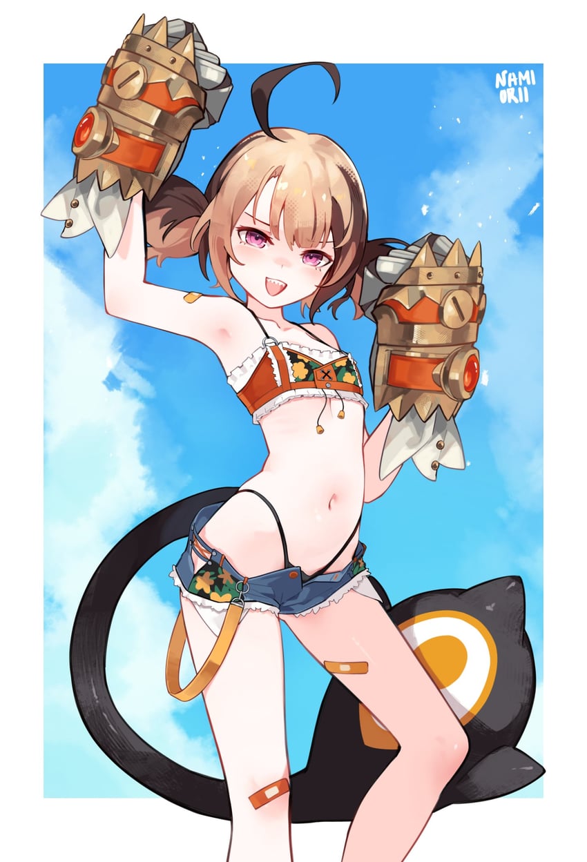 Hololive、Hololive英语、Gigi Murin 1名女孩 :D 呆毛 举手 腋下
