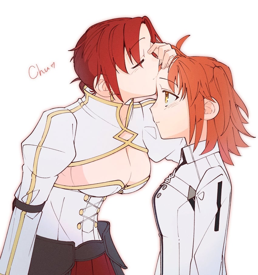 Fate/Grand Order、Fate系列、布狄卡 (Fate) 2名女孩 乳房 迦勒底标志 乳沟 有领短开衫