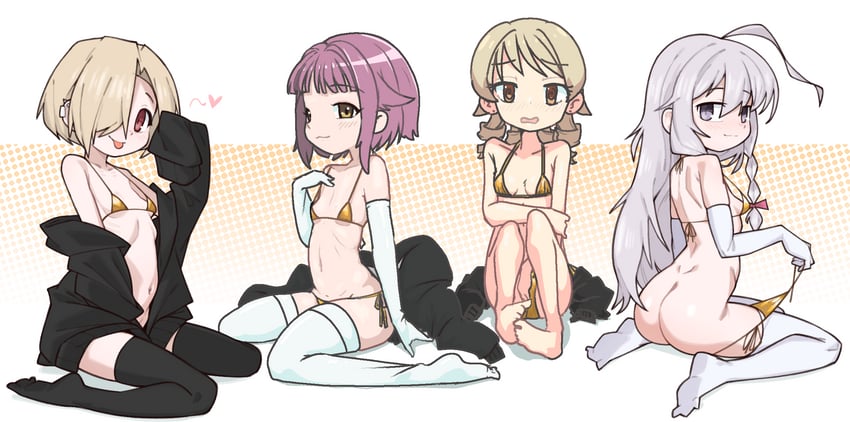 偶像大师、偶像大师 灰姑娘女孩、星辉子 4个女孩 :p 呆毛 替换服装 屁股