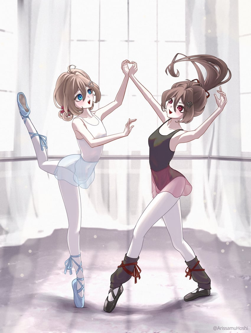 Vedal AI、Evil Neuro-sama、Neuro-sama 2名女孩 替换服装 运动紧身衣 芭蕾舞者 黑色护腿