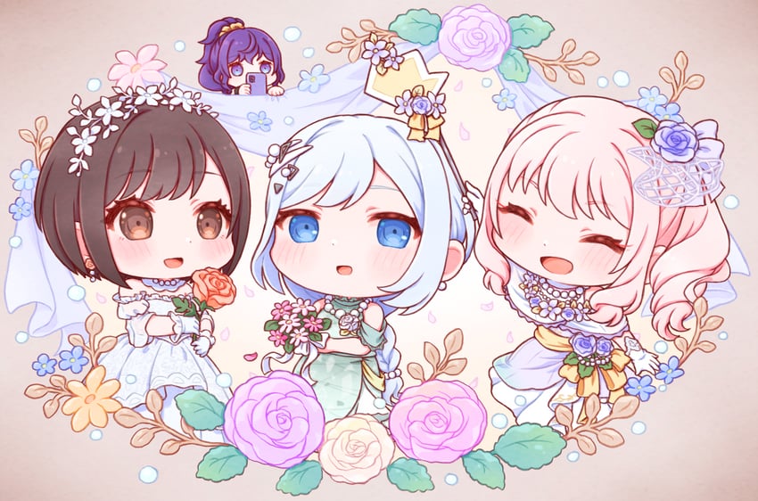 世界计划、晓山瑞希、朝比奈真冬 1个其他角色 25点，在Nightcord。 (世界计划) 3人女子 :D 微笑