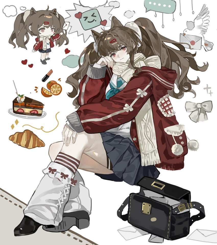 明日方舟、安洁莉娜 (明日方舟) ... 1名女孩 替换服装 兽耳 包