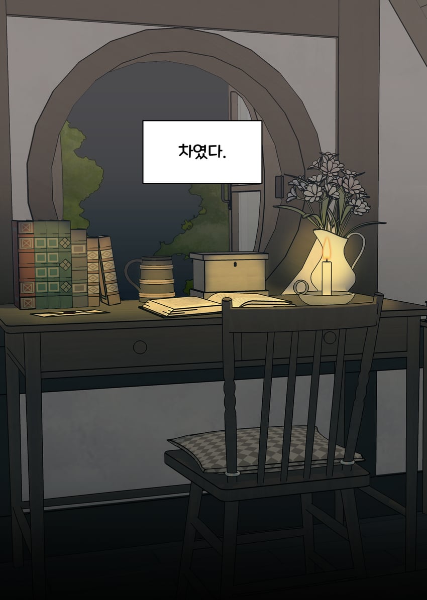 原创 书 蜡烛 椅子 漫画 书桌