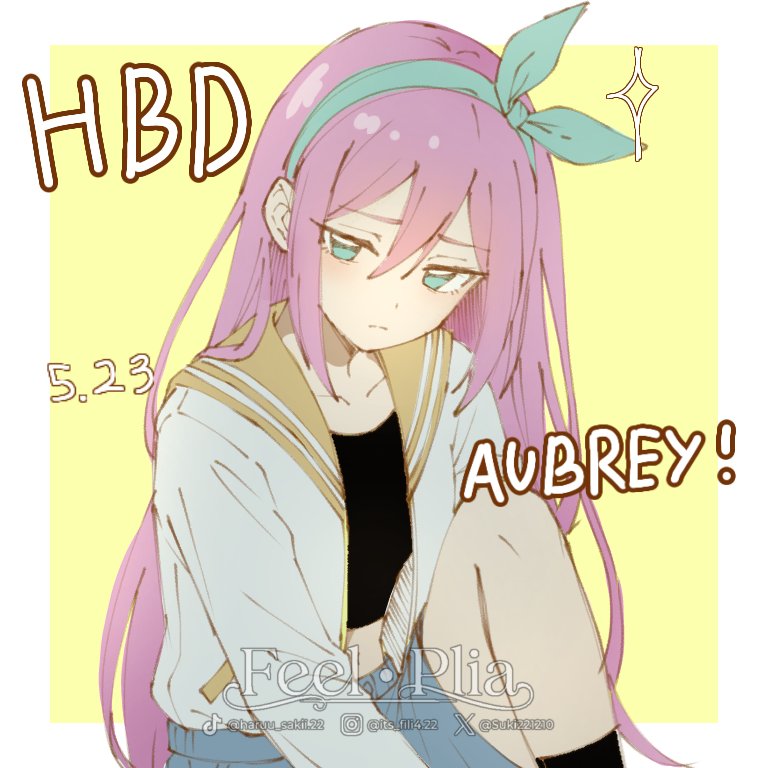 OMORI、阿比 (OMORI)、Aubrey (OMORI) 1名女孩 黑袜 蓝眼 蓝色发带 角色名称