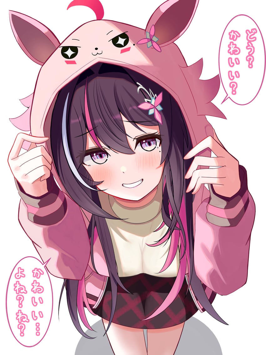 Hololive、AZKi、先驱者 (AZKi) 1名女孩 脸红 挂耳染 发饰 长发