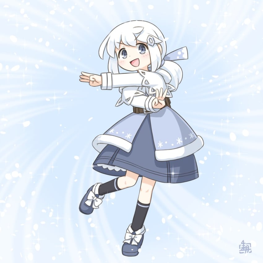 原创、露米里卡 (北川水月) 1名女孩 抱胸 作者标志 腰带 黑色裙子