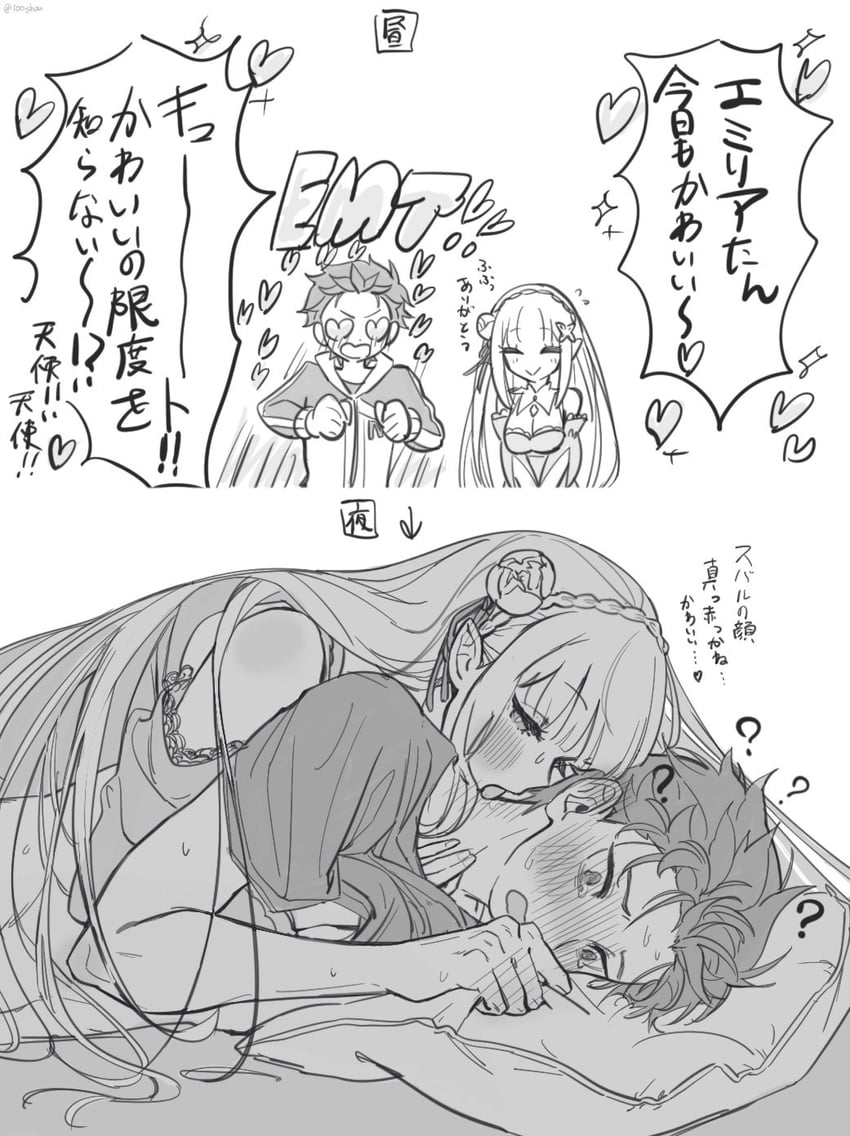 Re:从零开始的异世界生活、爱蜜莉雅 (从零开始的异世界生活)、菜月昴 1名男孩 1名女孩 问号 强势女性 齐刘海