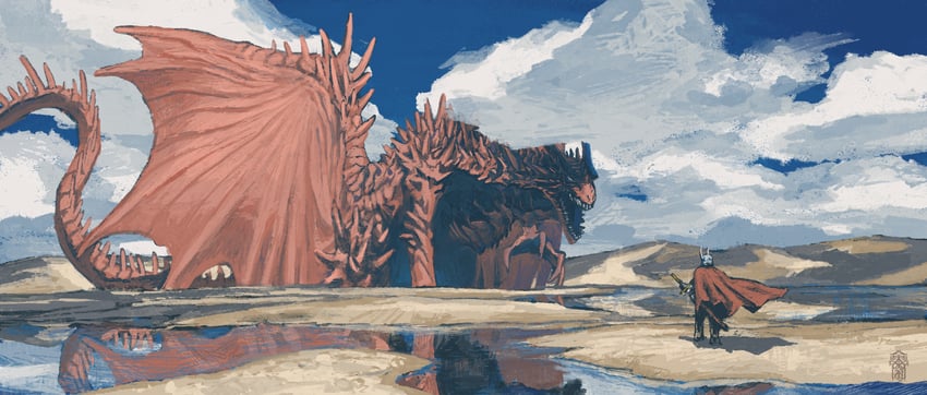 原创 1个其他角色 性别不明 蓝天 斗篷 云