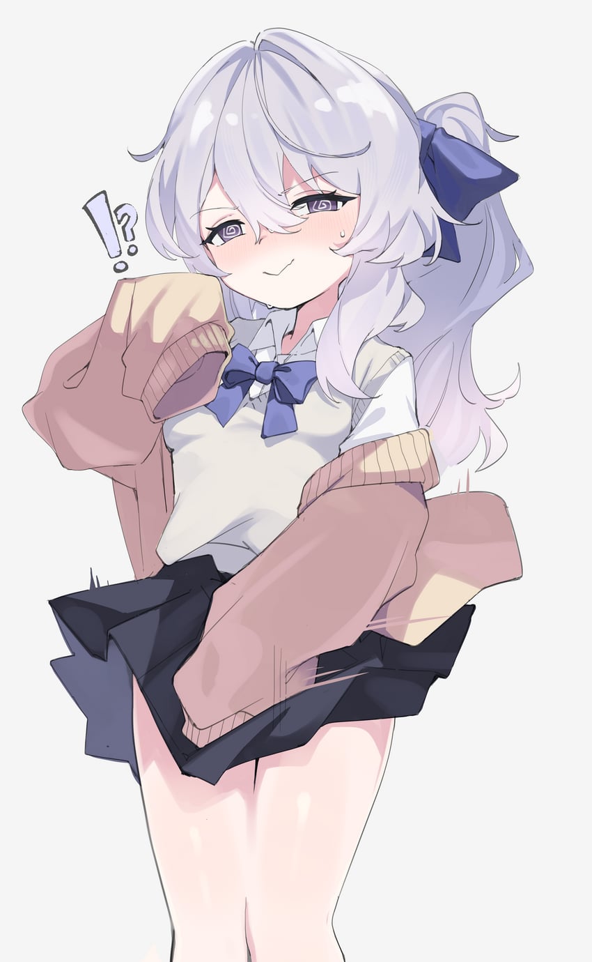 原创 !? 1名女孩 @_@ 黑色裙子 蝴蝶结