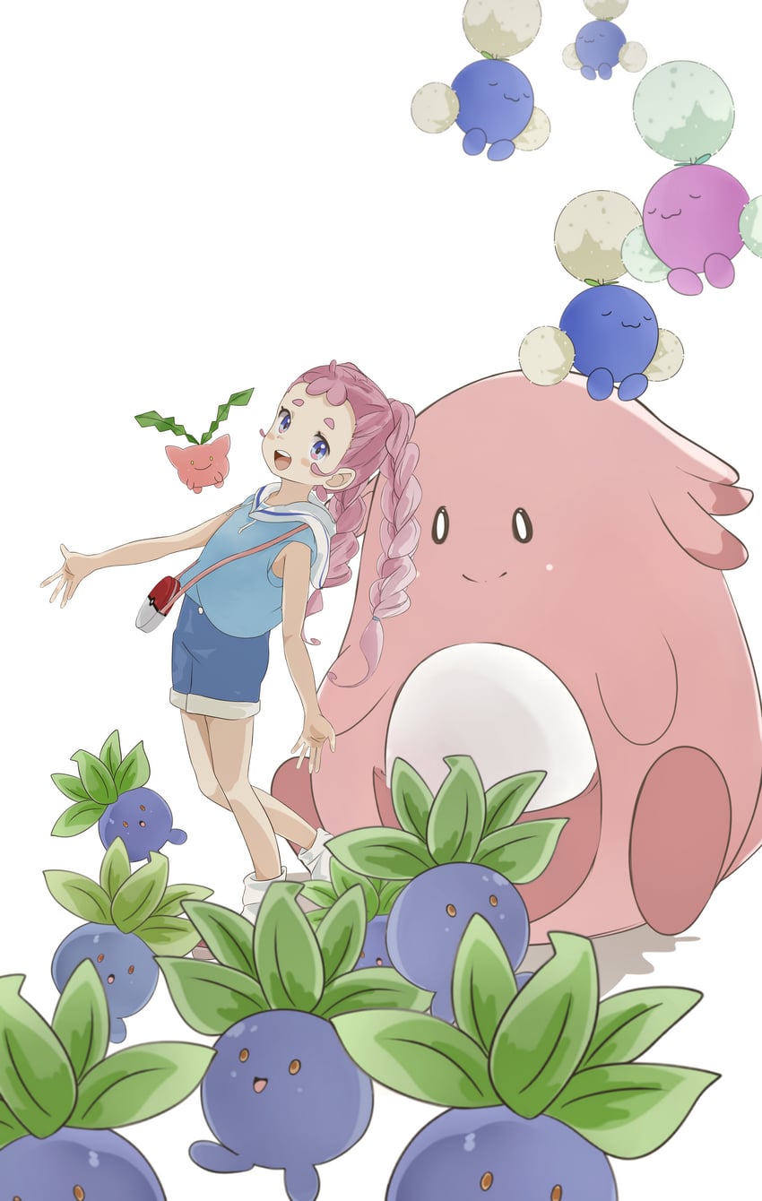 宝可梦、精灵宝可梦 (动画)、宝可梦动画短片 1名女孩 :D 异色 包 蓝眼