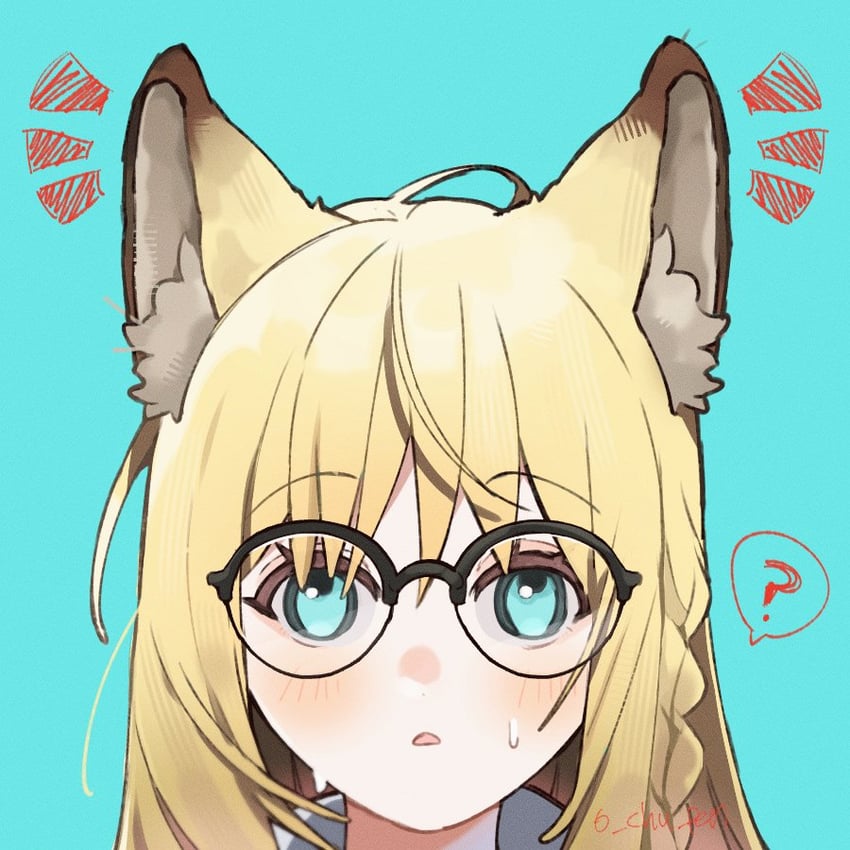 Fate/strange Fake、Fate系列、沙条爱歌 (命运/奇异赝品) 1名女孩 问号 兽耳毛 兽耳 作者名