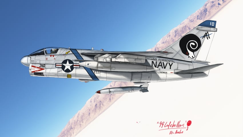 99 luftballons、原创 1个其他角色 a-7 corsair ii 飞行器 飞机 作者名