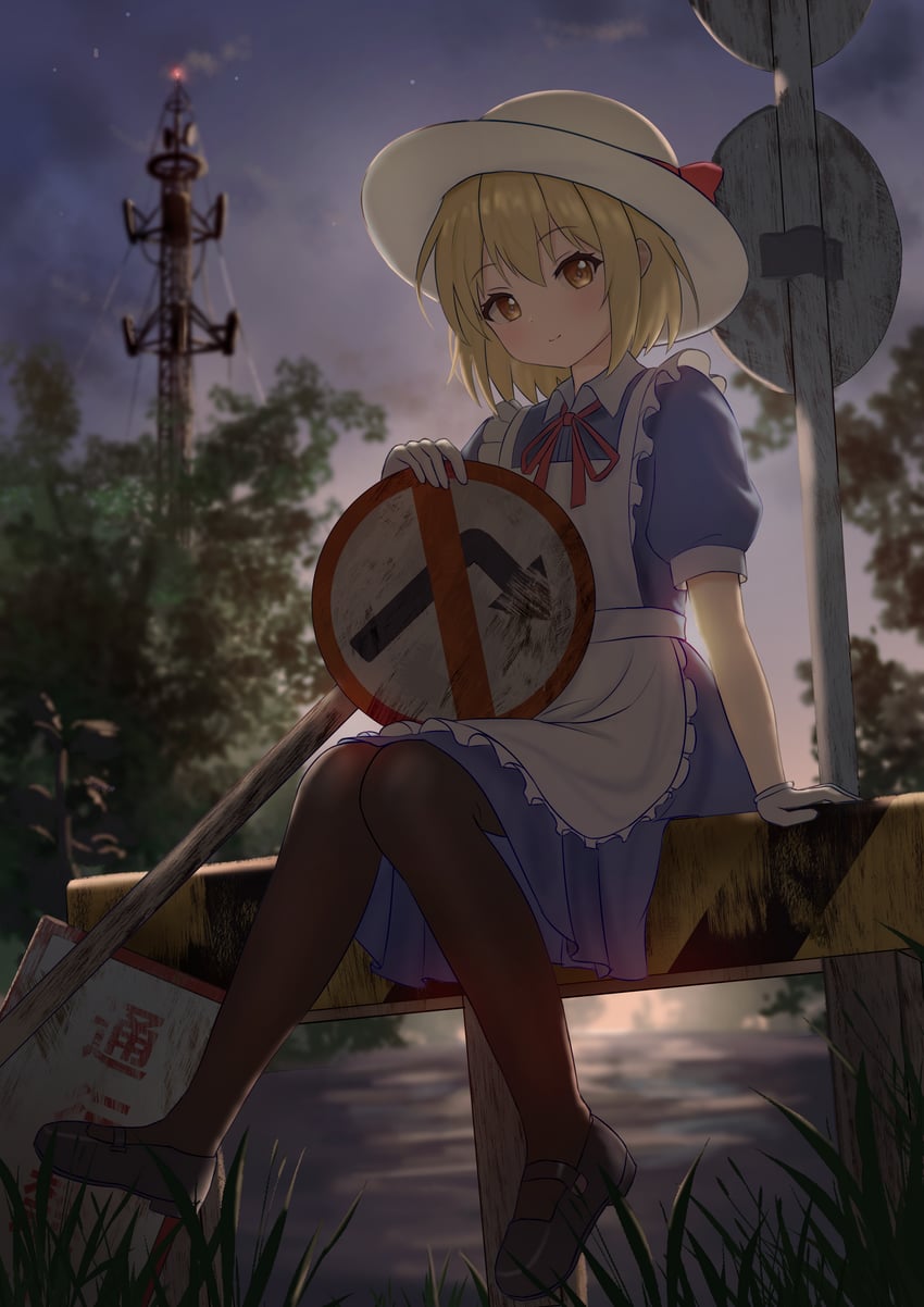 东方Project、东方Project (PC-98)、卡娜·安娜贝拉尔 1名女孩 荒废的 围裙 黑鞋 金发
