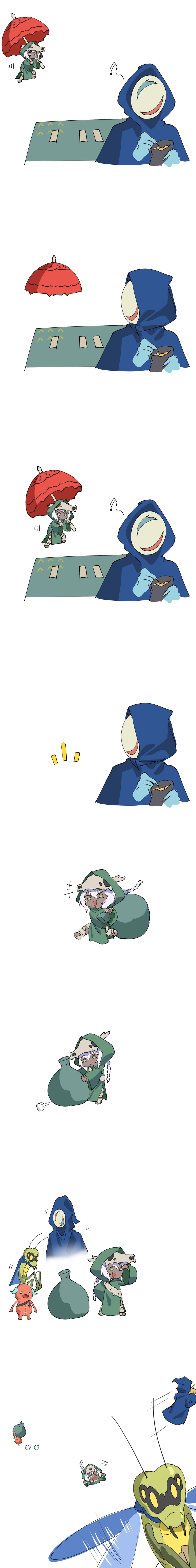 杀戮尖塔、杀戮尖塔 2、fake merchant (slay the spire) 1名女孩 动物头骨 缠绷带的脚 缠着绷带的腿 绷带