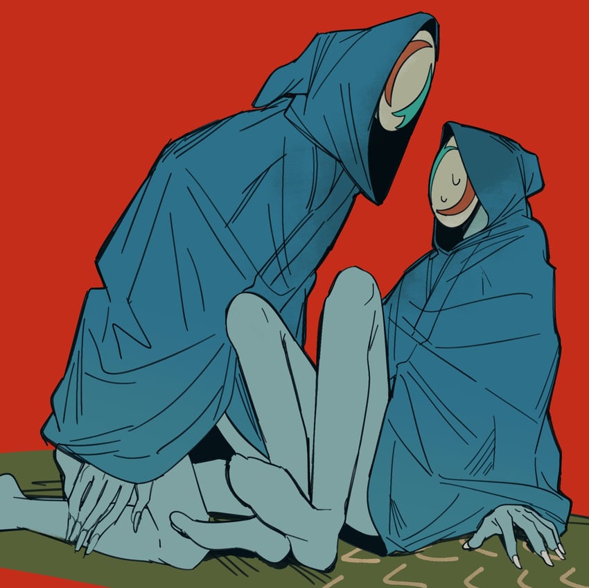 杀戮尖塔、杀戮尖塔 2、fake merchant (slay the spire) 2个男孩 蓝色斗篷 蓝色皮肤 披风 有色皮肤