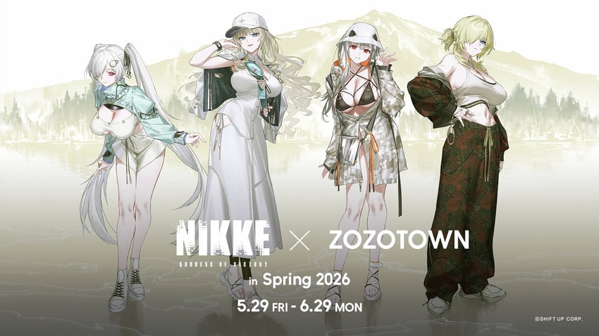 胜利女神：妮姬、ZOZOTOWN、灰姑娘 (妮姬) 4个女孩 棒球帽 比基尼 黑色比基尼 金发