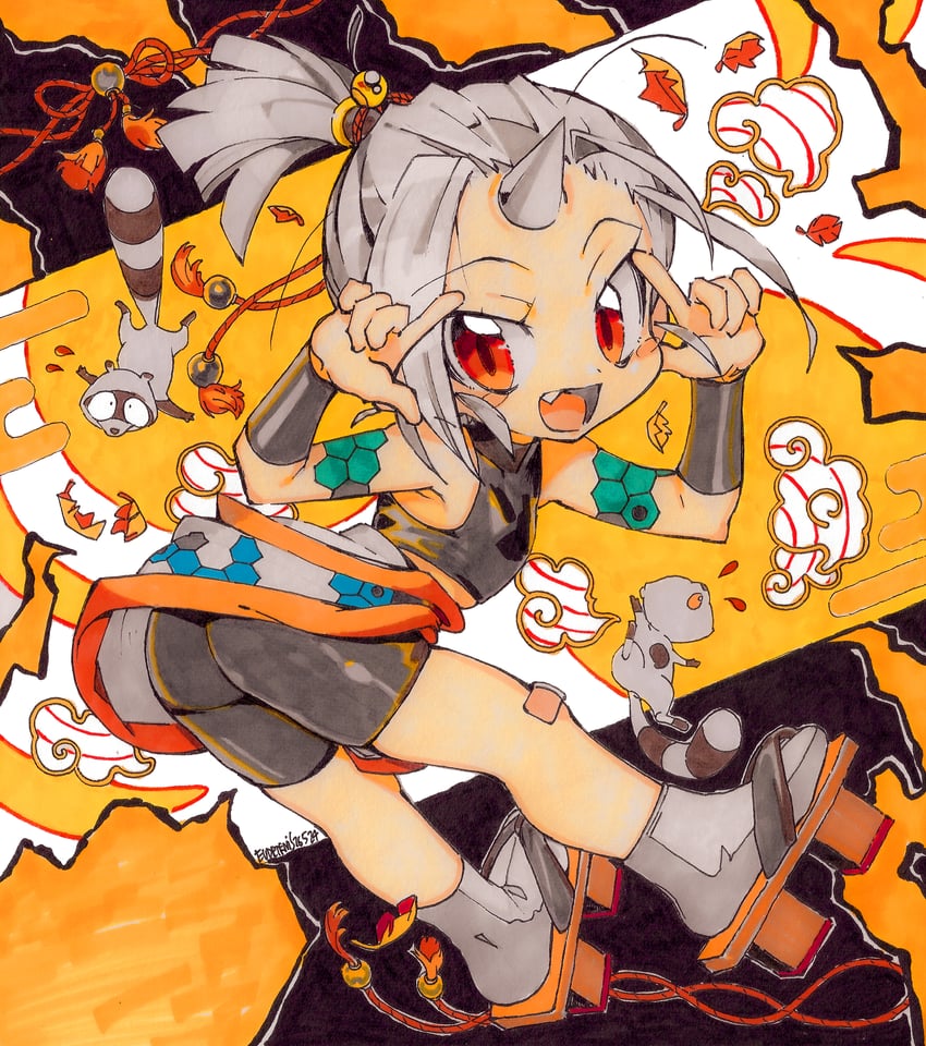 原创 1名女孩 动物 臂环 屁股 铃铛
